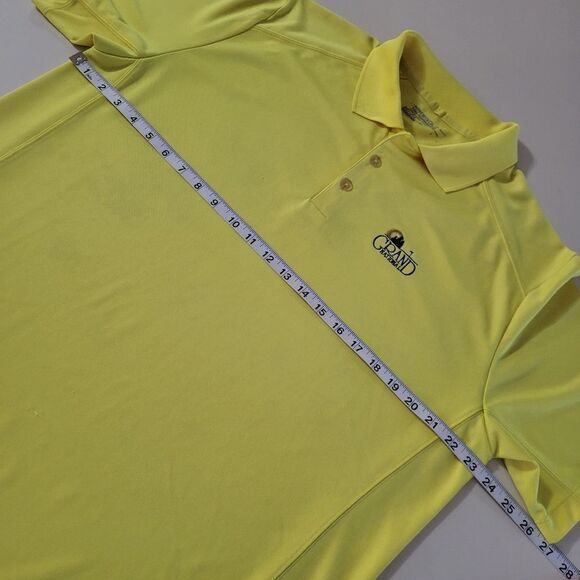 Nike Men's Yellow Dri-FIT Short Sleeve Golf Polo - Picture 3 of 13